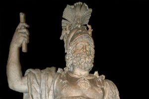 Mars is the god of war and also an agricultural guardian.