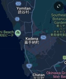Map of Yomitan, Kadena and Chatan