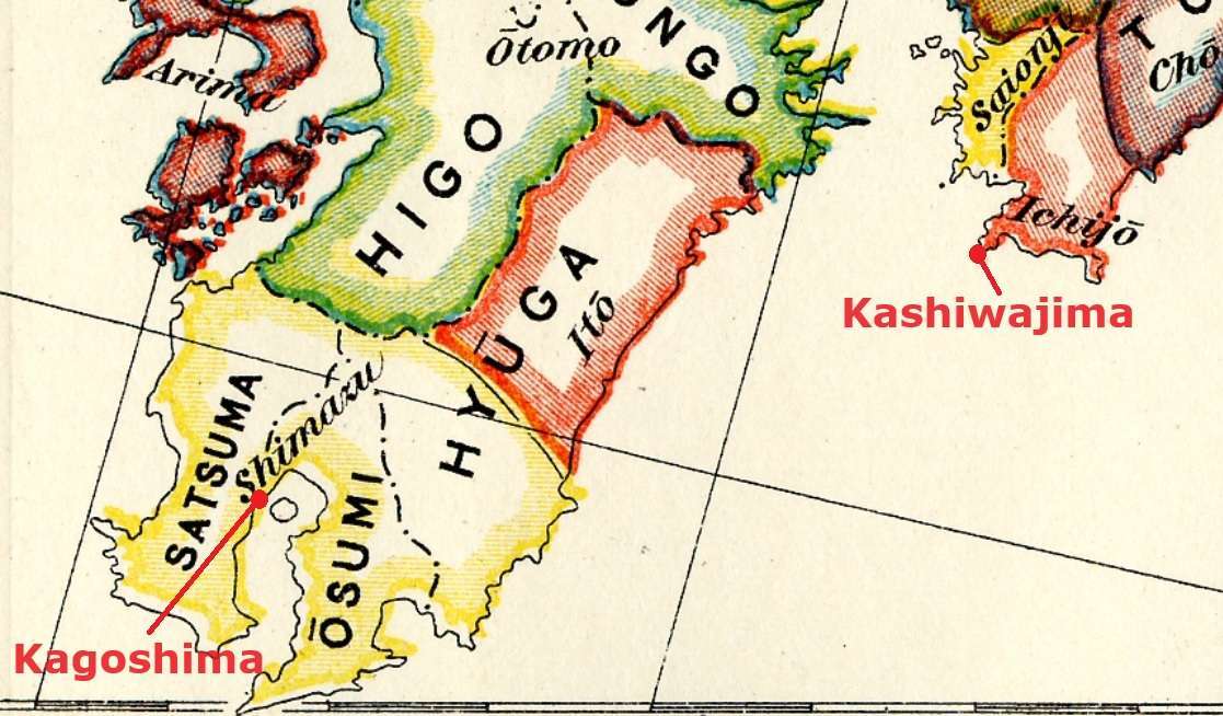 Map - Ōshima Hikki incident